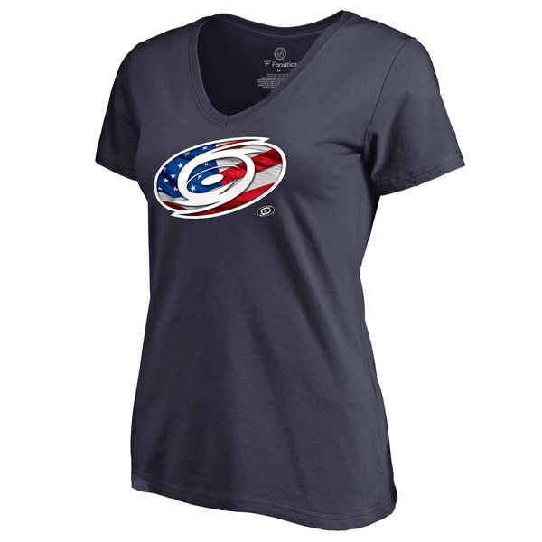 2020 NHL Women Carolina Hurricanes Navy Banner Wave Slim Fit TSh